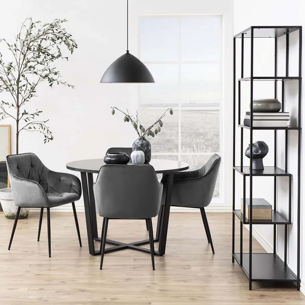 SÖÖGILAUD AMBLE D110XH75CM MUST MARMOR