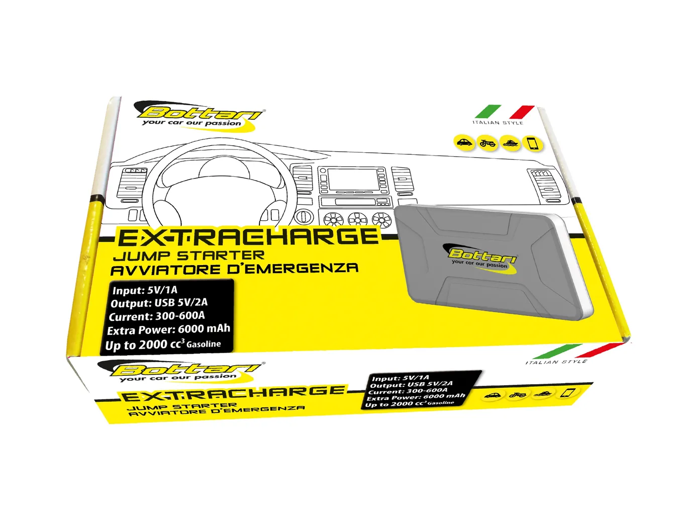 KÄIVITUSABI BOTTARI 8000MAH BENSIIN/DIISEL