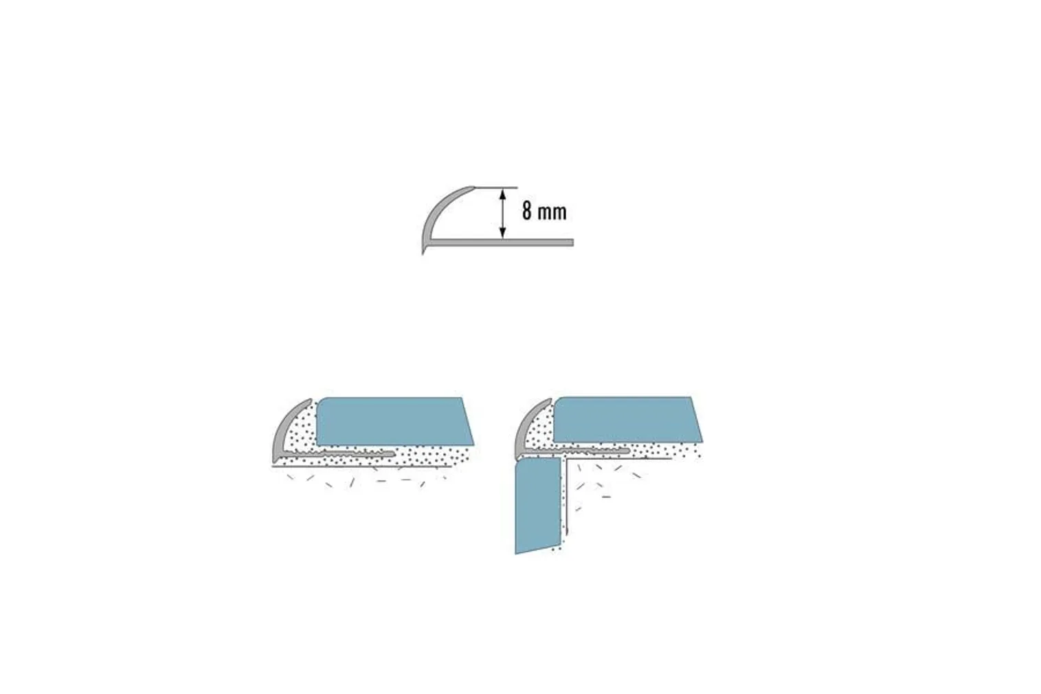 PLAADILIIST CEZAR O-PROFIIL ALUMIINIUM 8X2500MM ANODEERITUD MATT HÕBE