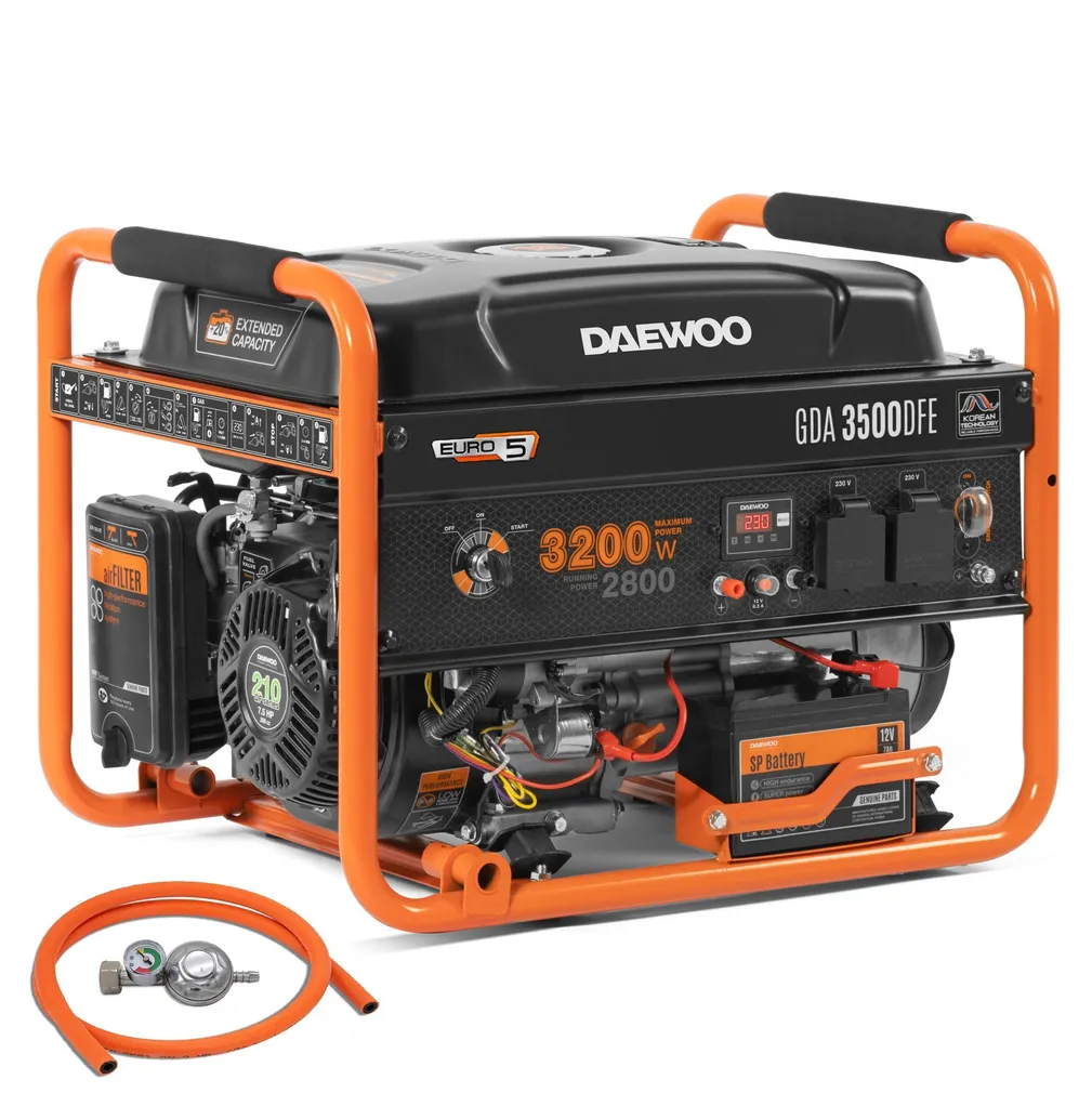 BENSIINIMOOTORIGA GENERAATOR DAEWOO GDA 3500DFE