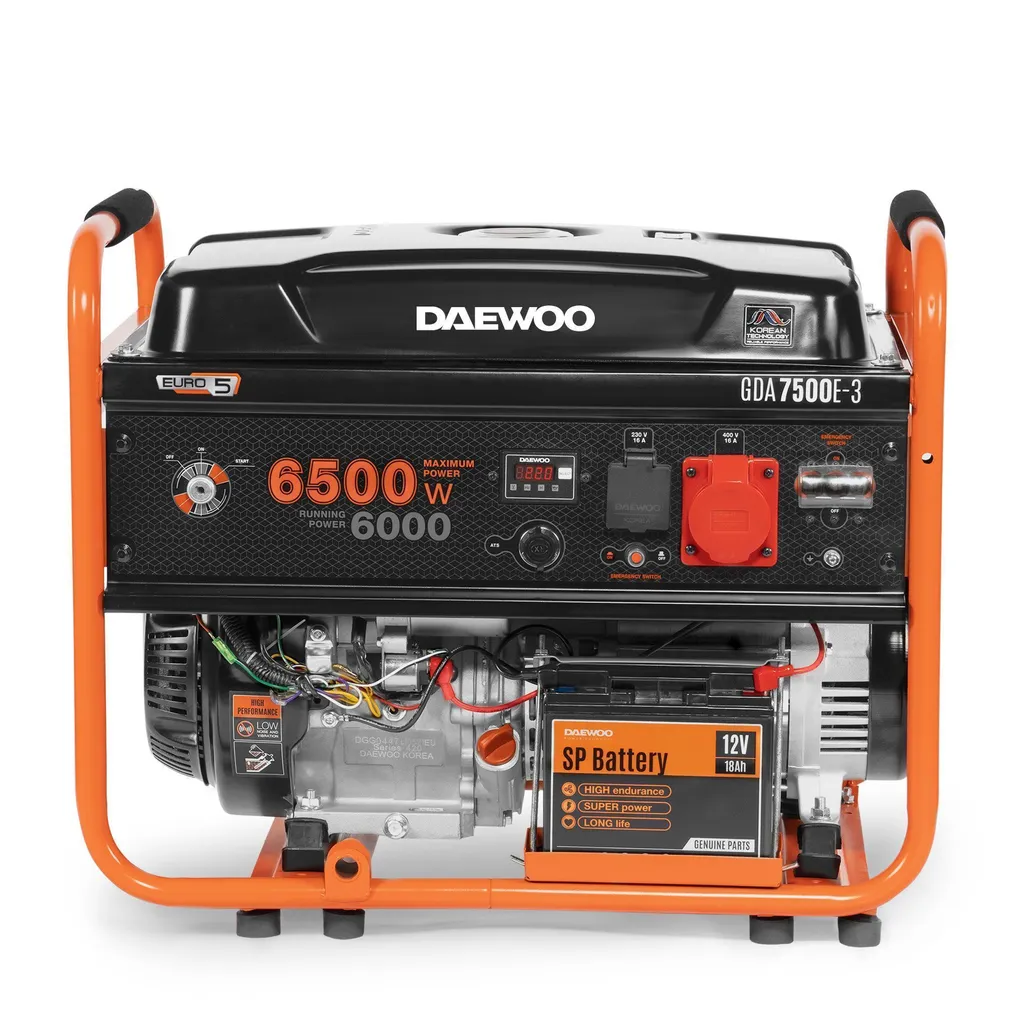BENSIINIMOOTORIGA GENERAATOR DAEWOO GDA 7500E-3