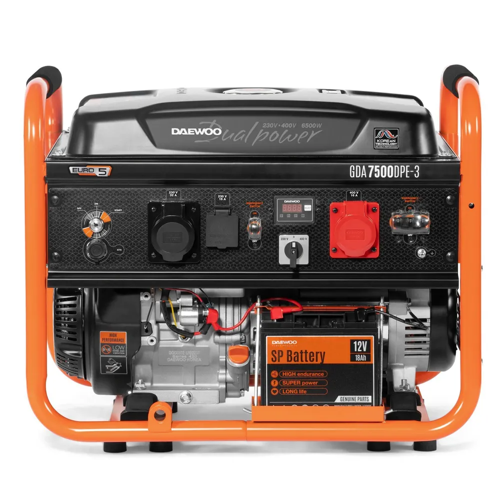 BENSIINIMOOTORIGA GENERAATOR DAEWOO GDA 7500DPE-3