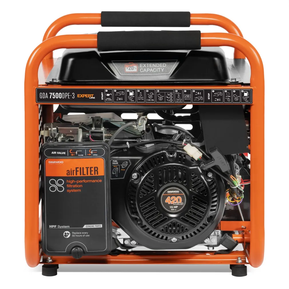 BENSIINIMOOTORIGA GENERAATOR DAEWOO GDA 7500DPE-3