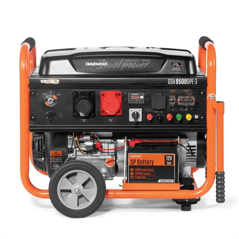 BENSIINIMOOTORIGA GENERAATOR DAEWOO GDA 9500DPE-3