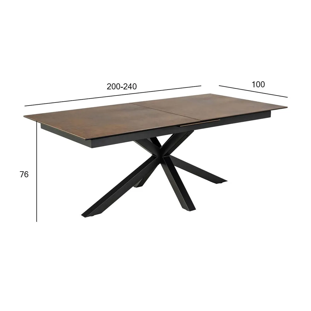 SÖÖGILAUD HEAVEN 200/240X100XH76CM, PRUUN