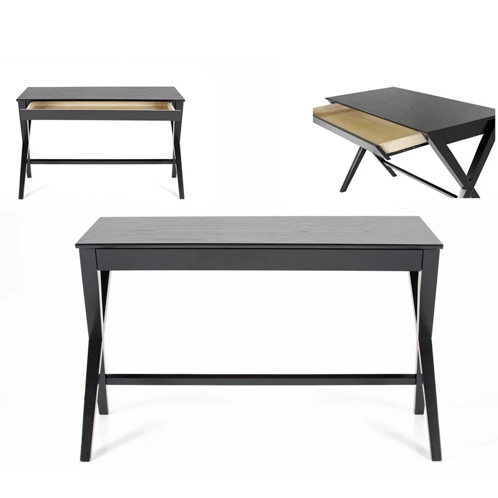 KIRJUTUSLAUD WRITEX 120X60XH75CM, MUST