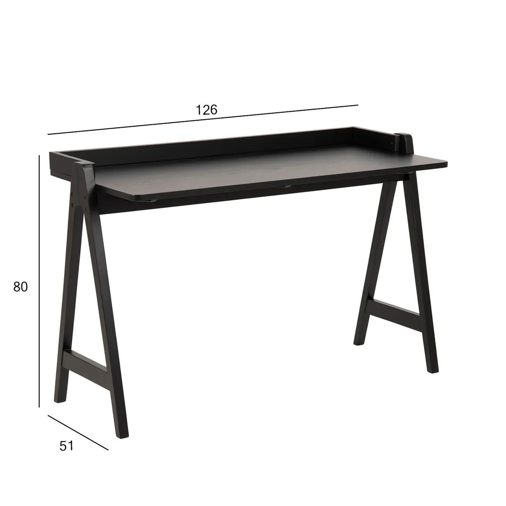 KIRJUTUSLAUD MISO, 126X51XH80CM, MUST