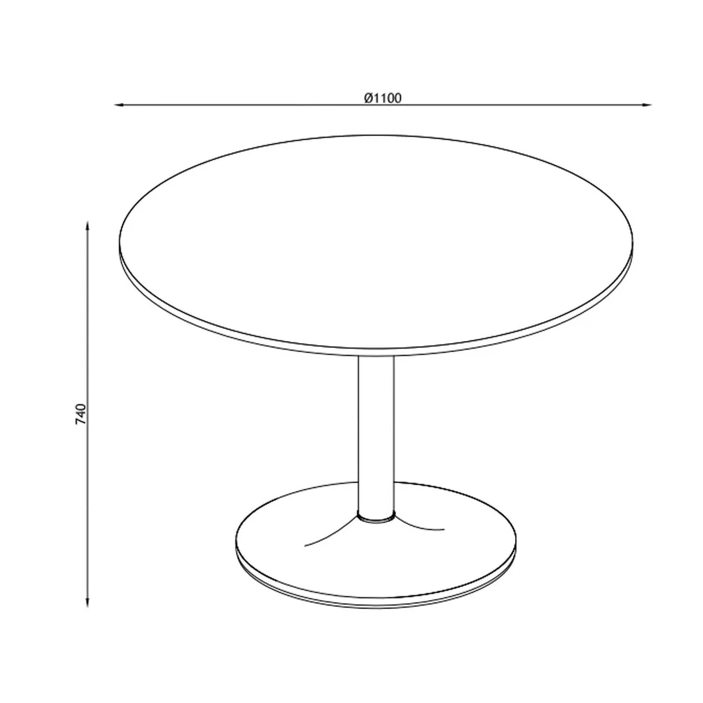 SÖÖGILAUD IBIZA D110XH74CM, VALGE