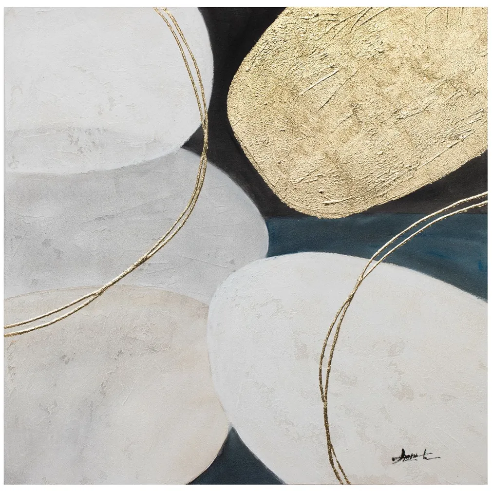 ÕLIMAAL 70X70CM, KULDNE/VALGE 2