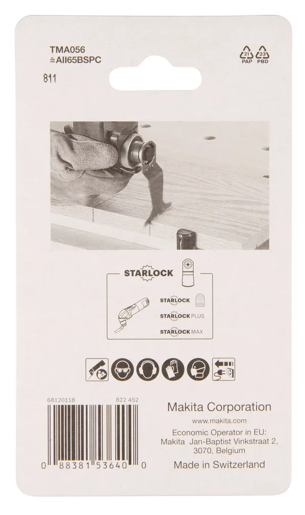SAETERA MAKITA 65MM MULTITOOL TMA056 HCS STARLOCK, PUIT