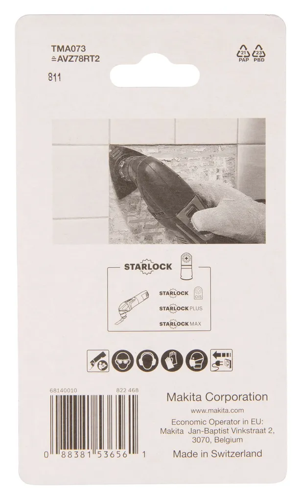 LIHVIMISPLAAT MAKITA 78MM MULTITOOL TMA073 HCS STARLOCK