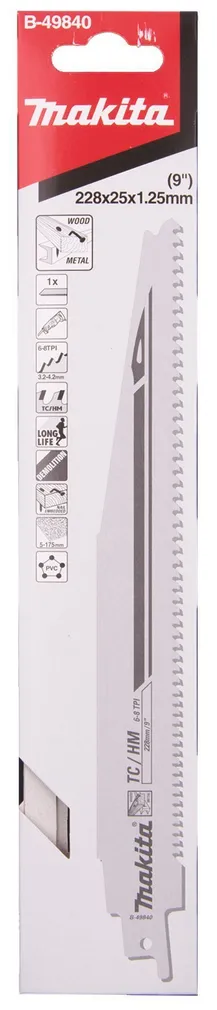 SAETERA MAKITA 228X1,25MM B-49840 TC/HM