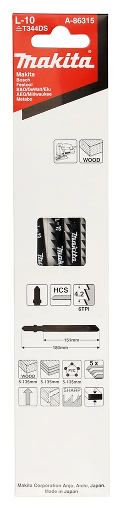 TIKKSAETERA MAKITA L-10 151MM A-86315 HCS 5TK