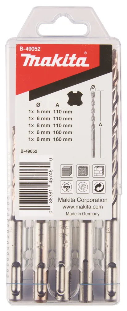 PUURIDE KOMPLEKT MAKITA SDS+ B-49052 5-OSALINE