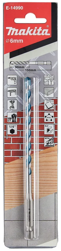 UNIVERSAALPUUR MAKITA 6X150MM 1/4" TCT E-14990