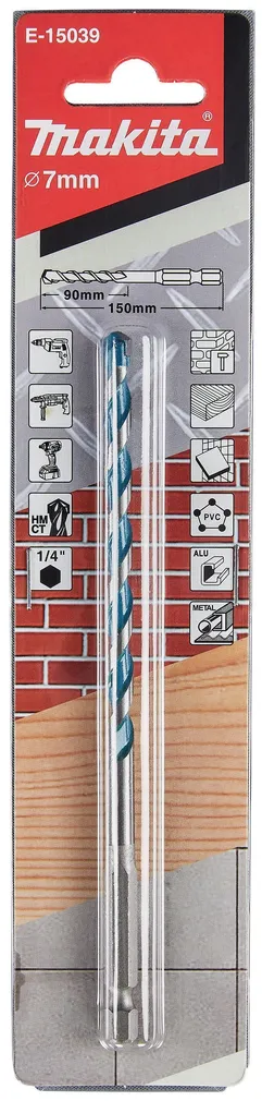 UNIVERSAALPUUR MAKITA 7X150MM 1/4" TCT E-15039