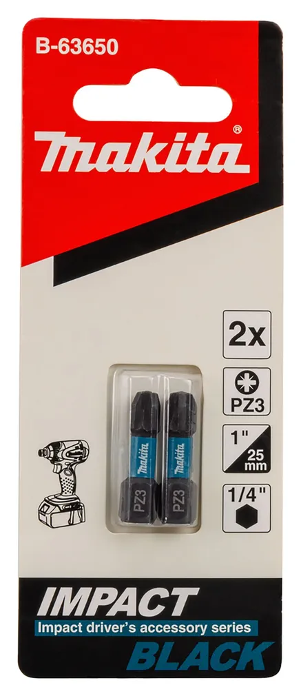 OTSIK MAKITA PZ3 25MM B-63650 IMPACT BLACK 2TK