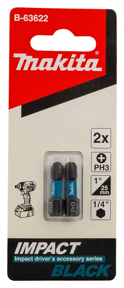 OTSIK MAKITA PH3 25MM B-63622 IMPACT BLACK 2TK