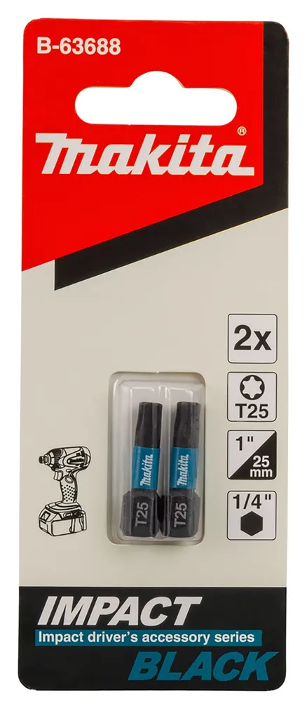 OTSIK MAKITA T25 25MM B-63688 IMPACT BLACK 2TK