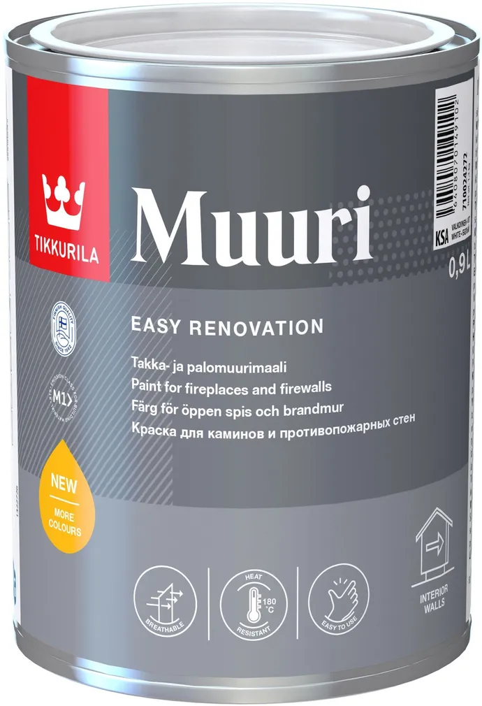 SISEVÄRV TIKKURILA KAMINATELE JA SOEMÜÜRIDELE MUURI KSA 0,9L