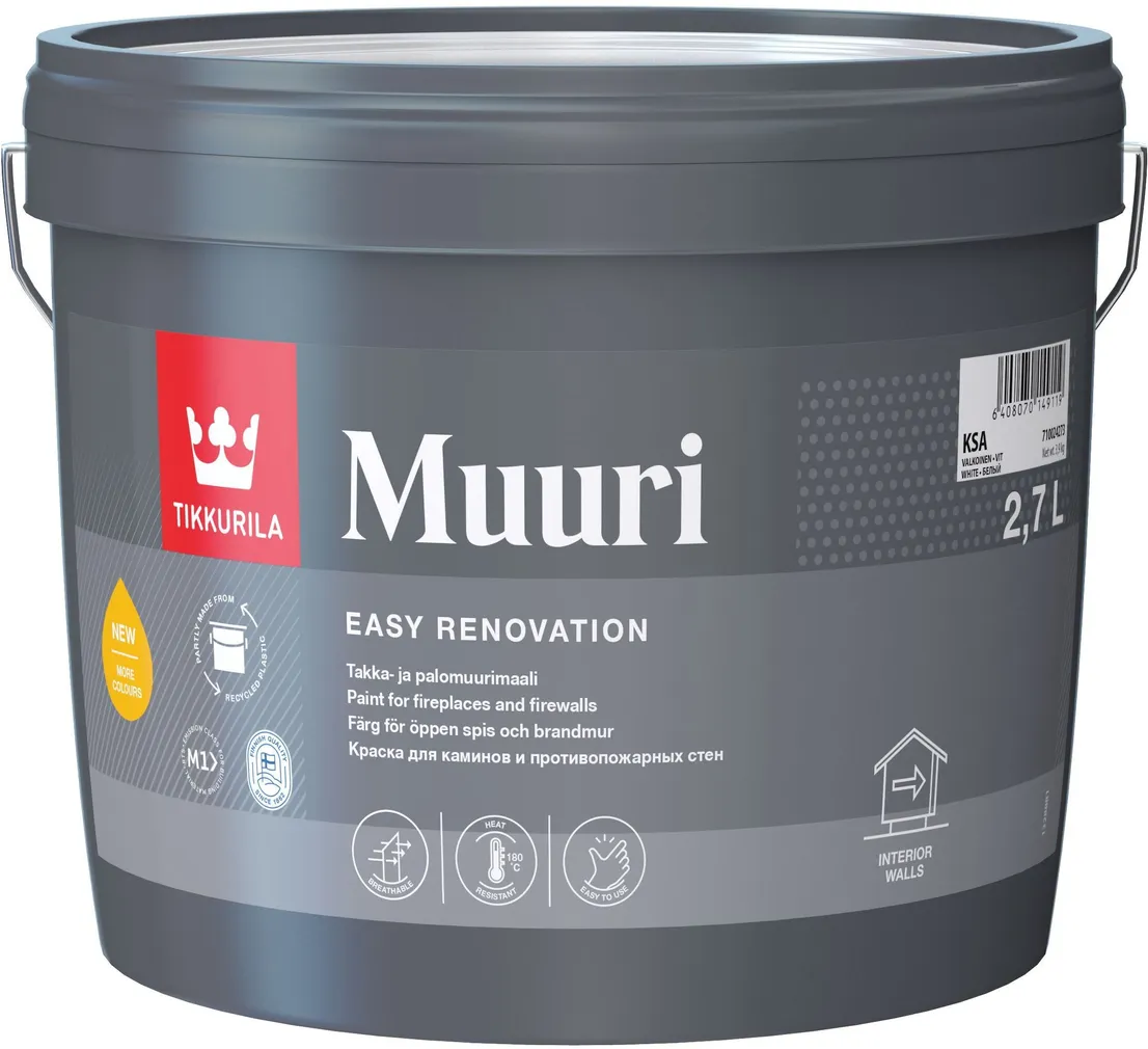 SISEVÄRV TIKKURILA KAMINATELE JA SOEMÜÜRIDELE MUURI KSA 2,7L