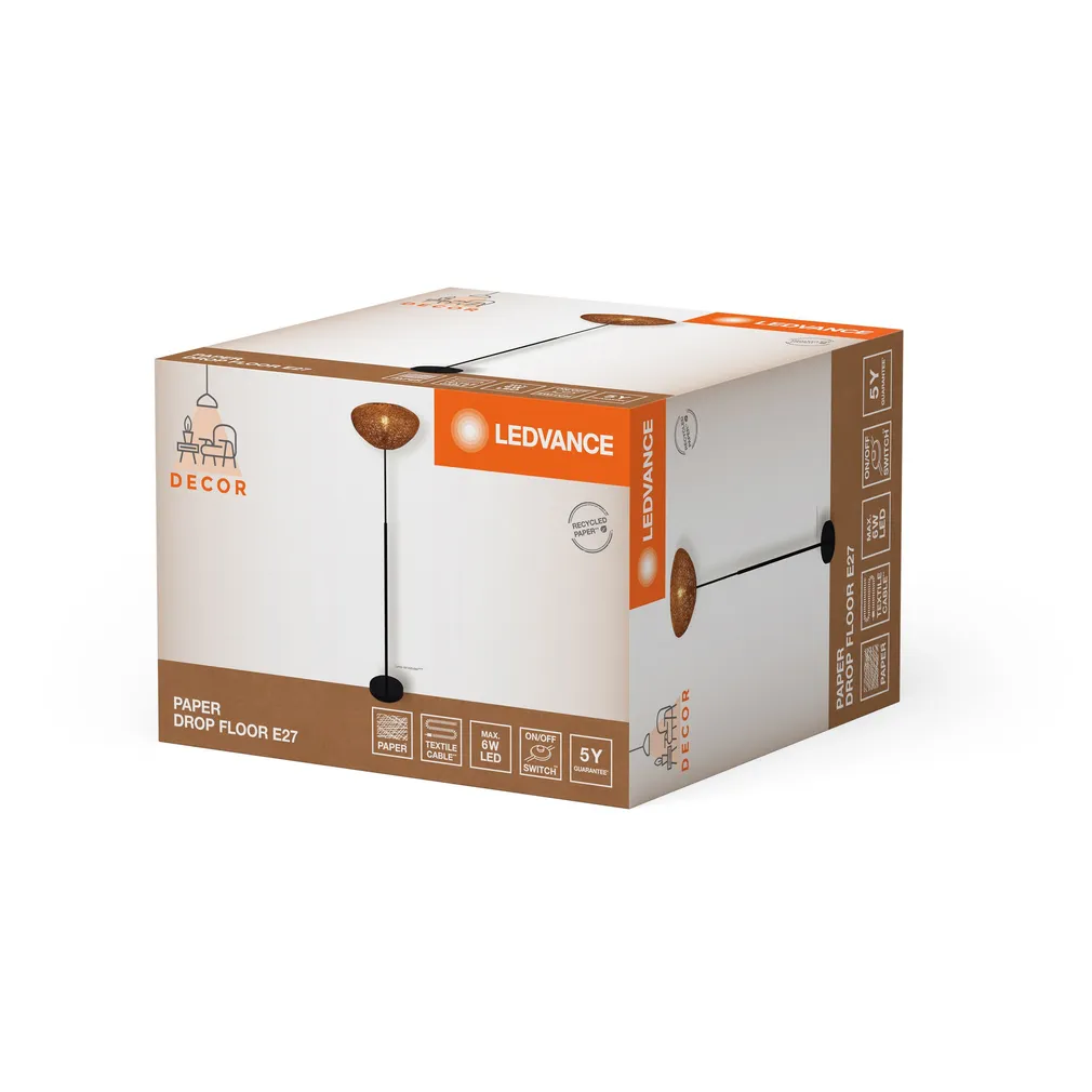 PÕRANDALAMP DECOR PAPER DROP E27 BEEŽ