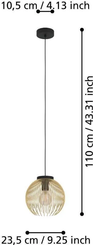 RIPPVALGUSTI EGLO VENEZUELA E27 1X40W MUST/KULDNE