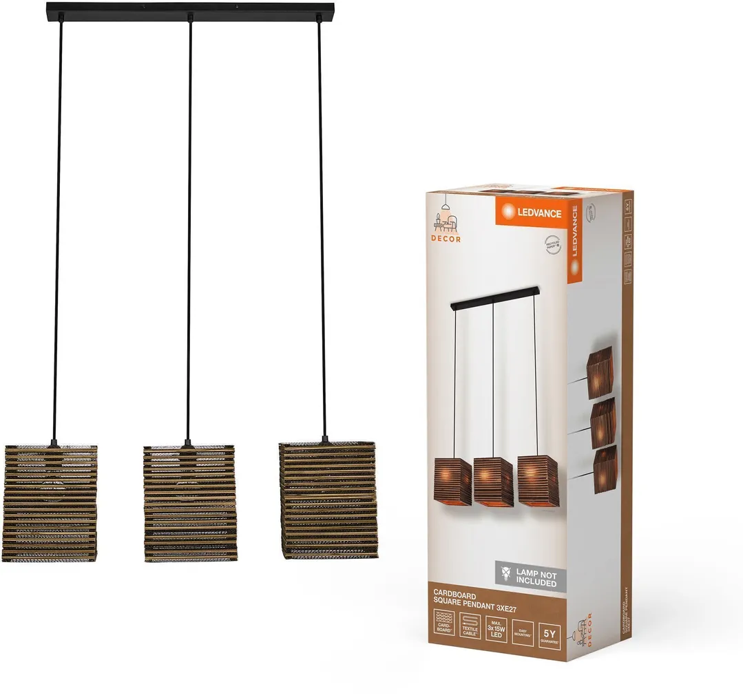 RIPPVALGUSTI LEDVANCE SQUARE 3XE27 PRUUN