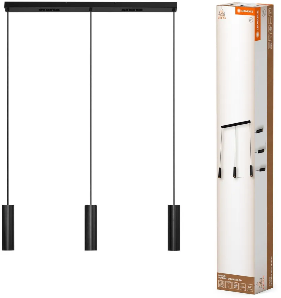 RIPPVALGUSTI LEDVANCE DRUMS 3XGU10 2XLED MUST