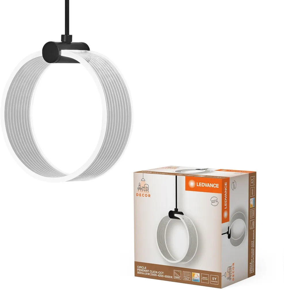 RIPPVALGUSTI LEDVANCE CIRCLE 1X PL 8W CCT MUST