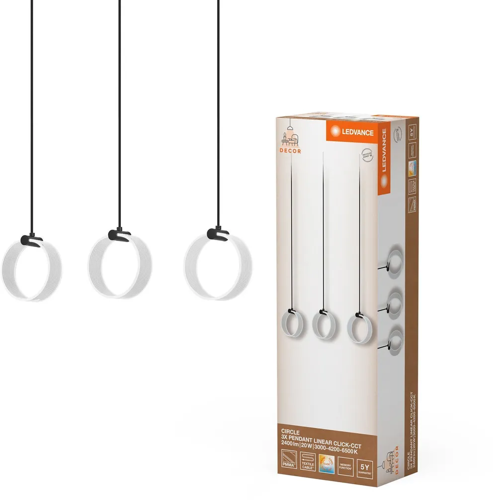 RIPPVALGUSTI LEDVANCE CIRCLE 3X LN 20W CCT MUST