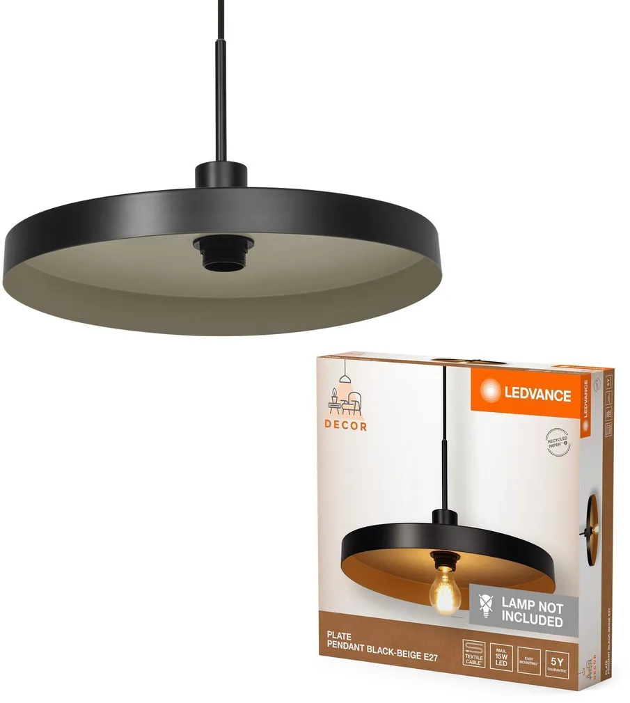 RIPPVALGUSTI LEDVANCE PLATE E27 BEEŽ