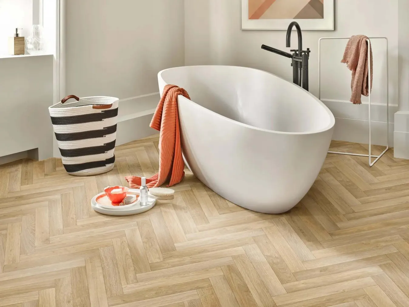 PVC KATE 2M TEXTILE 200 HERRINGBONE OAK 635