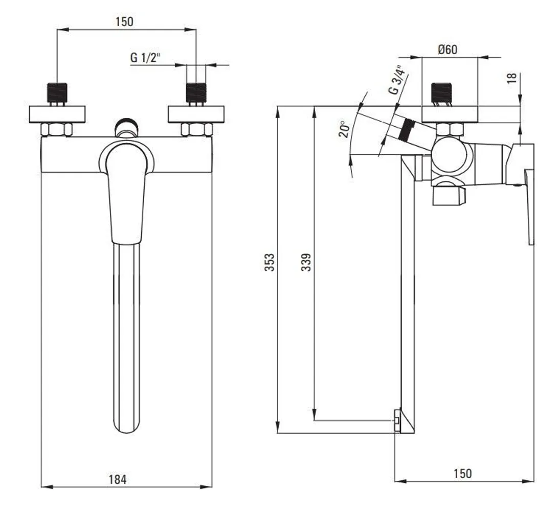 VALAMU- JA VANNISEGISTI SEINALE DEANTE TUBO DUŠIKOMPLEKTIGA