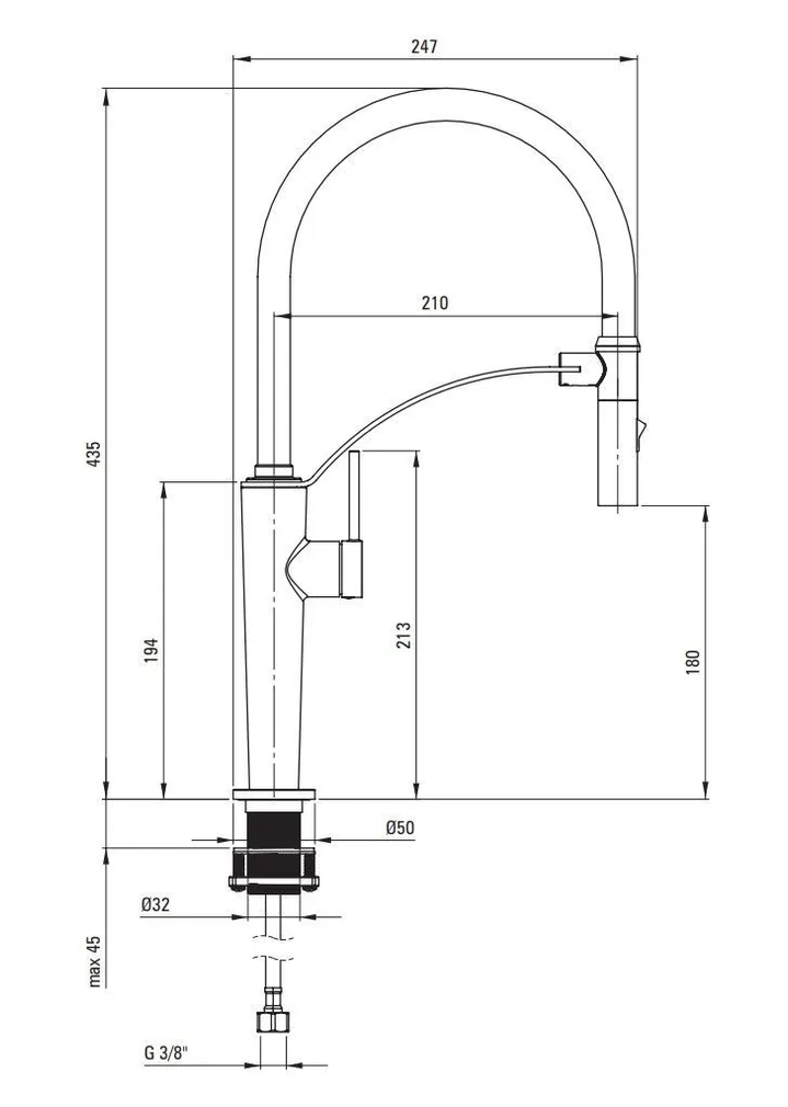 KÖÖGISEGISTI DEANTE CORDA PAINDUV 2-JOALINE KROOM