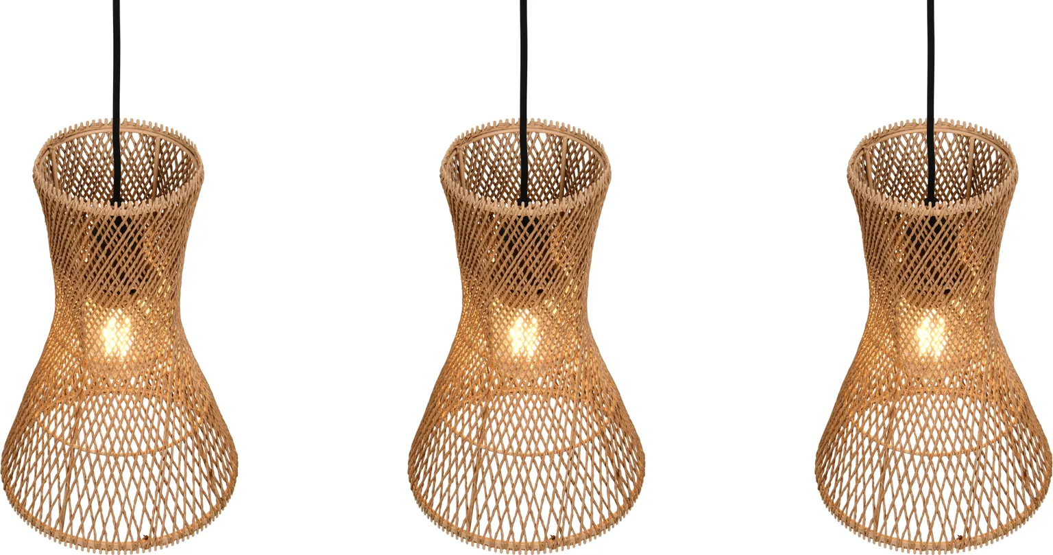 RIPPVALGUSTI TRIO BIJOU 3XE27 PRUUN/PABERLÕNG