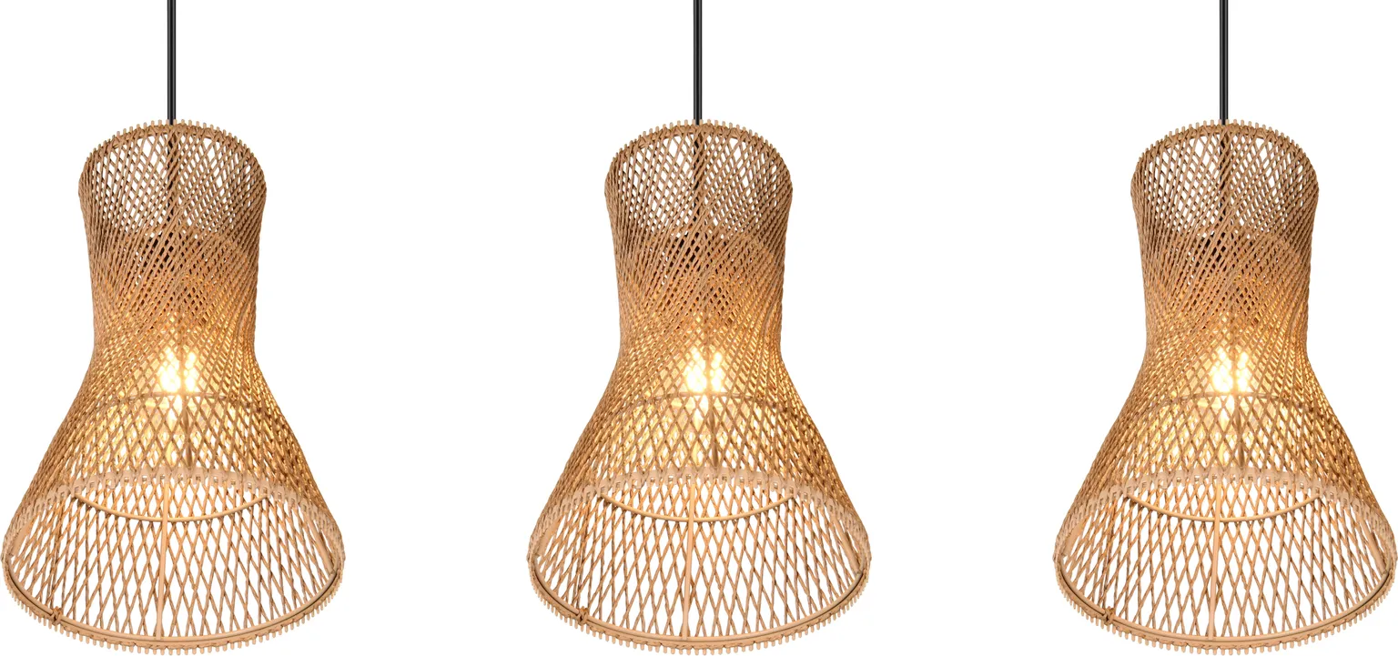 RIPPVALGUSTI TRIO BIJOU 3XE27 PRUUN/PABERLÕNG