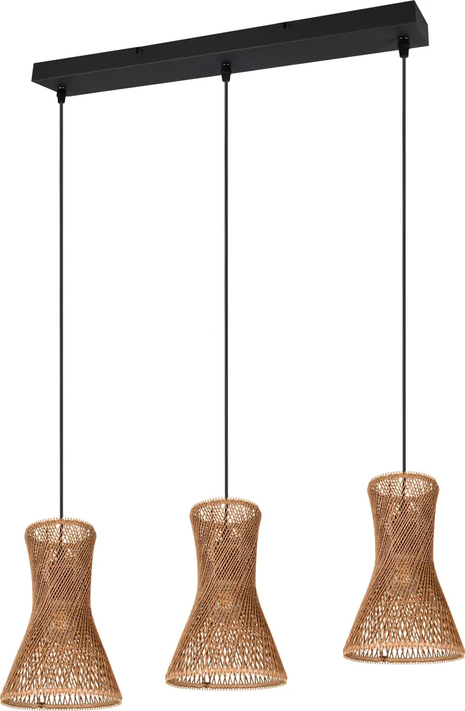 RIPPVALGUSTI TRIO BIJOU 3XE27 PRUUN/PABERLÕNG