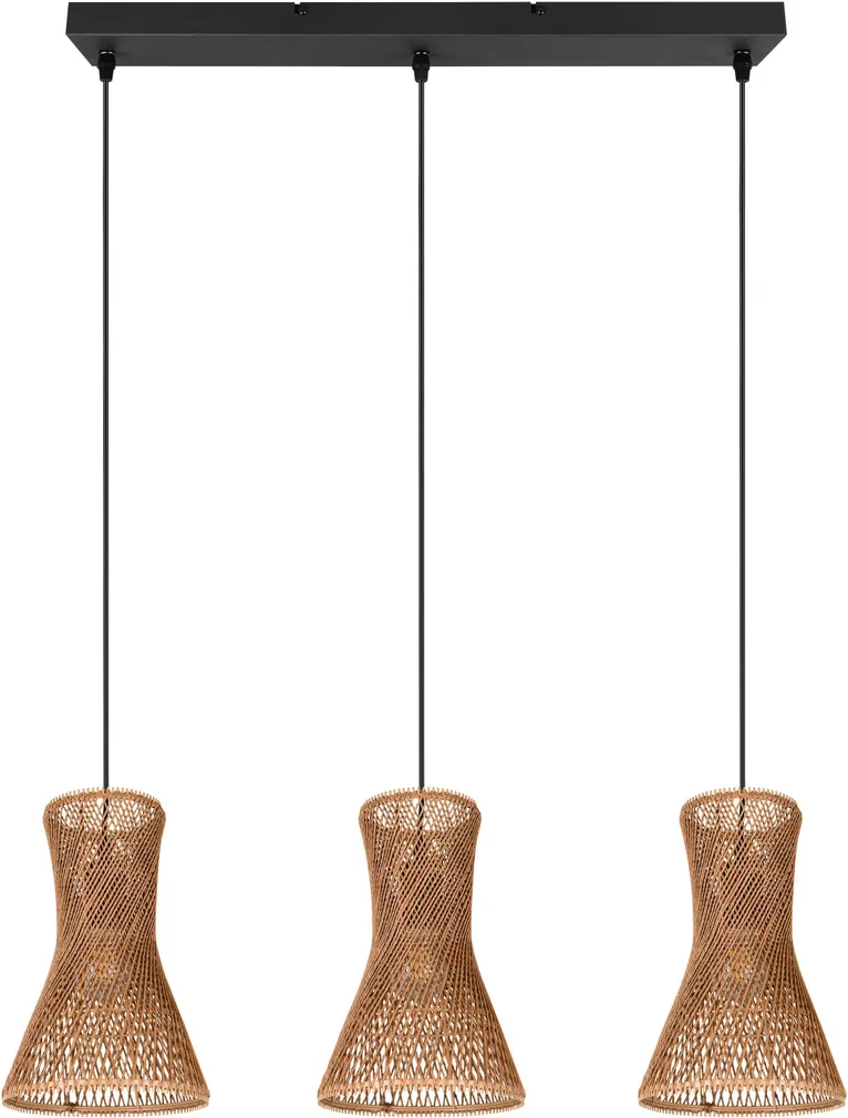 RIPPVALGUSTI TRIO BIJOU 3XE27 PRUUN/PABERLÕNG