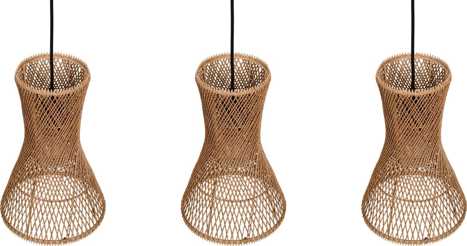 RIPPVALGUSTI TRIO BIJOU 3XE27 PRUUN/PABERLÕNG