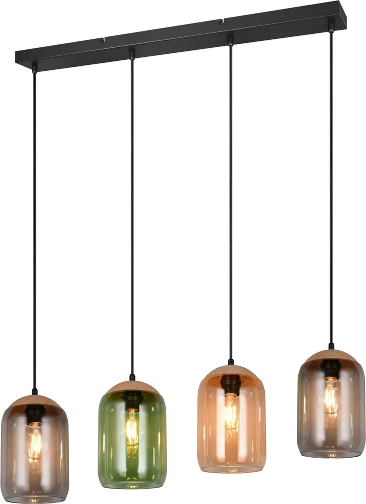 RIPPVALGUSTI TRIO CORK 4XE27 MITMEVÄRVILINE