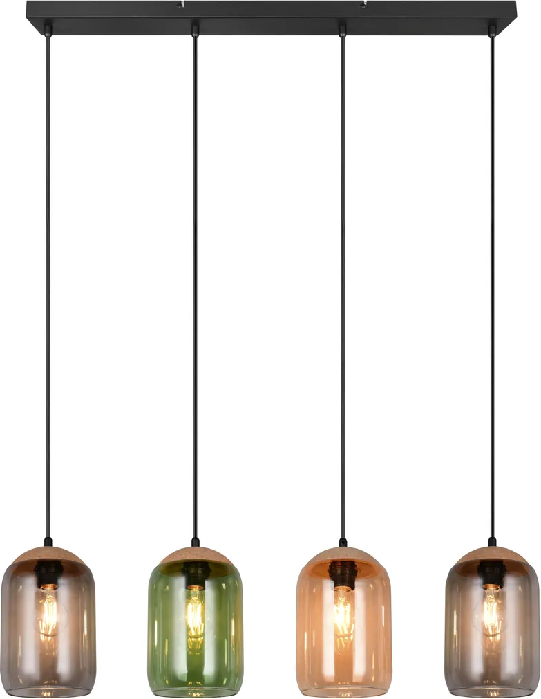 RIPPVALGUSTI TRIO CORK 4XE27 MITMEVÄRVILINE