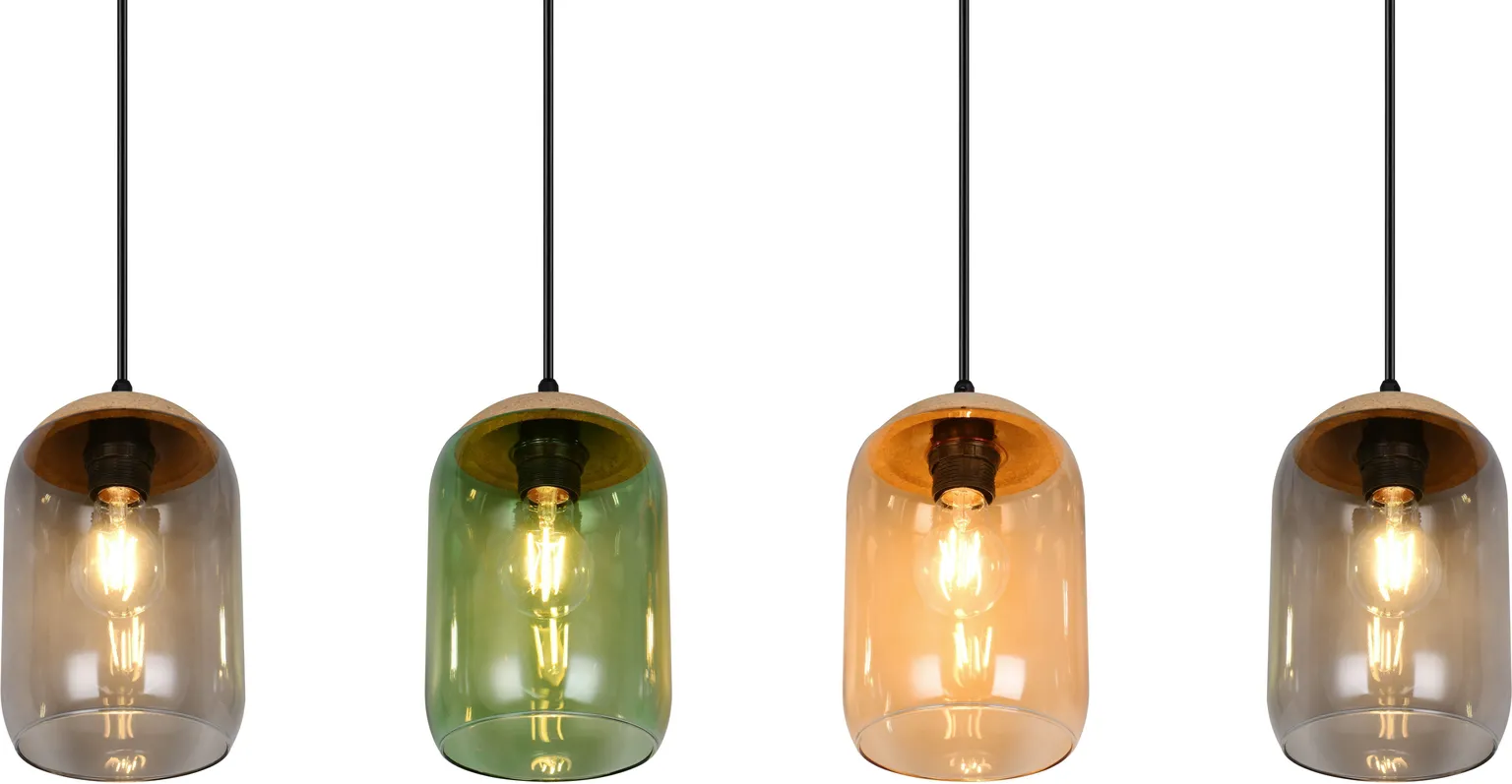 RIPPVALGUSTI TRIO CORK 4XE27 MITMEVÄRVILINE