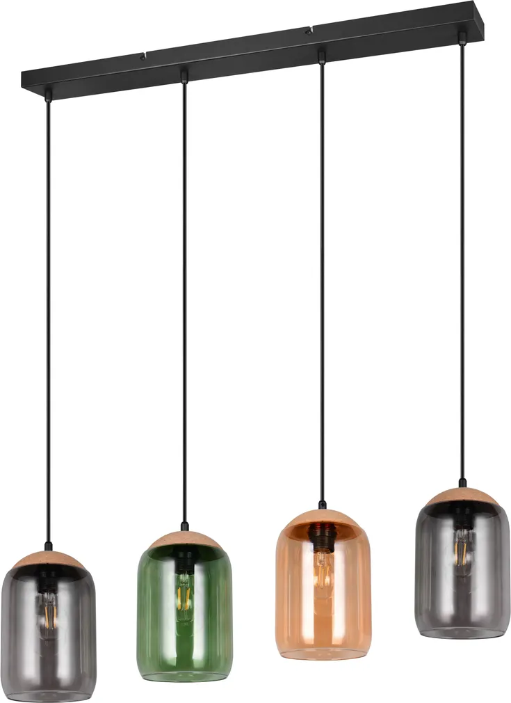 RIPPVALGUSTI TRIO CORK 4XE27 MITMEVÄRVILINE