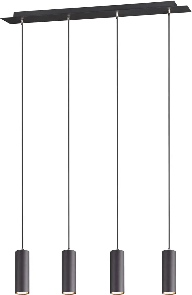 RIPPVALGUSTI TRIO MARLEY 4XGU10 75CM MATT MUST