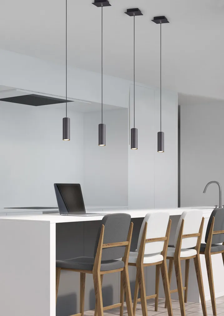 RIPPVALGUSTI TRIO MARLEY 4XGU10 75CM MATT MUST