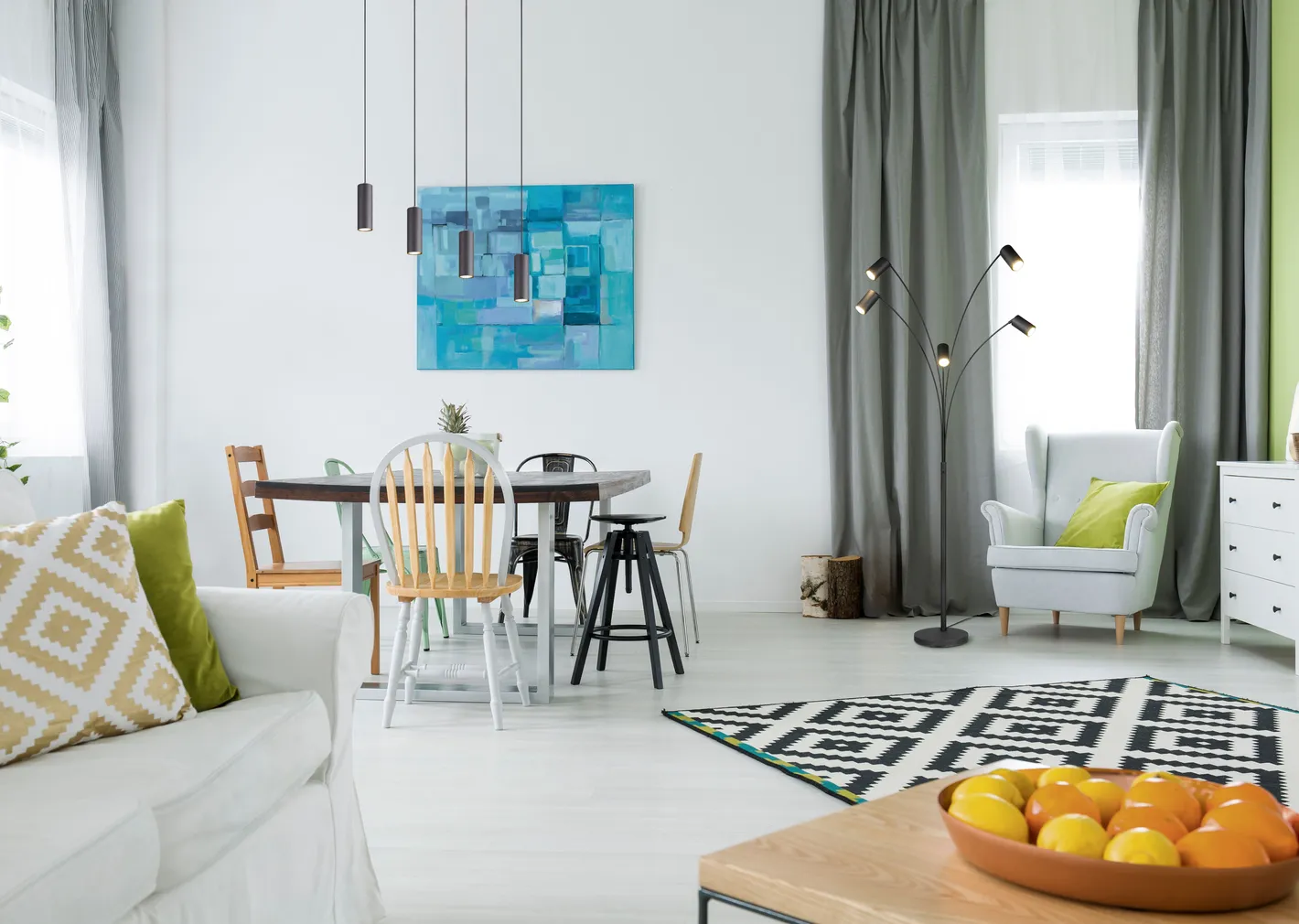 RIPPVALGUSTI TRIO MARLEY 4XGU10 75CM MATT MUST