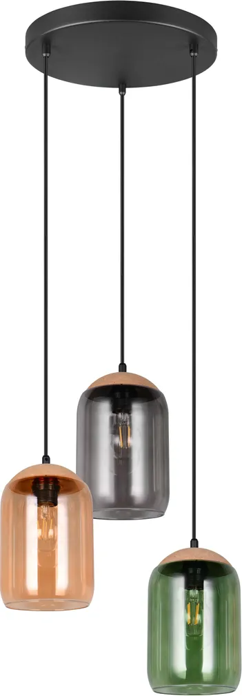 RIPPVALGUSTI TRIO CORK 3XE27 MATT MITMEVÄRVILINE