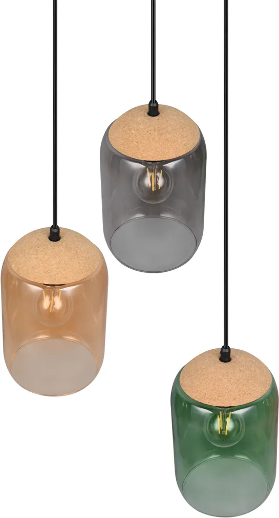 RIPPVALGUSTI TRIO CORK 3XE27 MATT MITMEVÄRVILINE