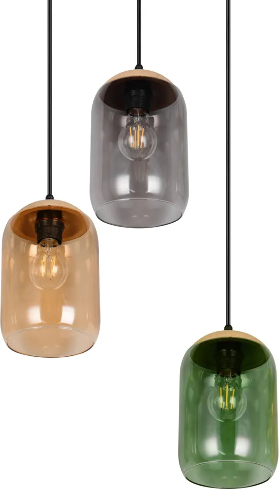 RIPPVALGUSTI TRIO CORK 3XE27 MATT MITMEVÄRVILINE